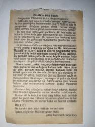 23 Temmuz  2009-Orijinal Takvim Yaprağı-Doğum Günü-Söz,Nişan,Nikâh,Düğün ve Önemli Günler Hediyesi-Fazilet Takvimi-Ayet(Hadis)(Hadis-i Şerif, Müttefekun aleyh)-İkinci Meşrutiyet'in ilani (1908)-İslam'ın Beş Esası