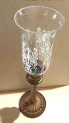 DEV BOY BAKIR RENKLİ METAL MUMLUK CAMLI MUMLUK  NO 34