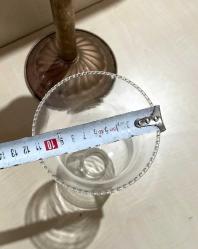 DEV BOY BAKIR RENKLİ METAL MUMLUK CAMLI MUMLUK  NO 77