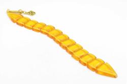 İri Taneli Şeffaf Sarı Toz Kehribar Balık Tesbih