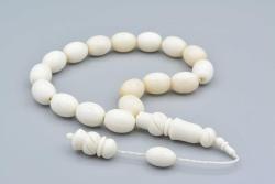 Sistemli Oyma İmameli İri Boy Balina Kemiği Efe Maskot Tesbih