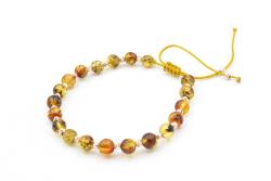 Hakiki Doğal Makrome Model Damla Kehribar Bileklik 6 Mm