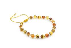 Hakiki Doğal Makrome Model Damla Kehribar Bileklik 6 Mm