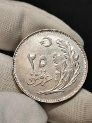 1928 Yılı 25 Kuruş (Manda Gözü) Çil