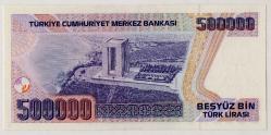 7.EMİSYON NADİR A SERİSİ (A02) 500.000 LİRA ÇİL KONDİSYONDA