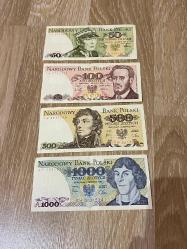 Polonya 4’lü Kağıt Para Seti - 1982 & 1988 Emisyonları - Kopernik ve Kościuszko Serisi