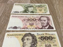 Polonya 4’lü Kağıt Para Seti - 1982 & 1988 Emisyonları - Kopernik ve Kościuszko Serisi