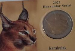 2021 HAYVANLAR SERİSİ KARAKULAK KÖPEĞİ 1 KURUŞ BİMETAL HATIRA PARA ÖZEL KİTİNDE ÇİL ORİJİNAL 1HH1A1 NADİR