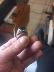 Ay yıldız işlemeli akik taşlı 23 gram 925 ayar gümüş yüzük 21-22 mm