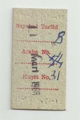 1966 T.C.D.D. ANKARA GARI - HAYDARPAŞA HATTI 01319 NUMARALI İKİNCİ SINIF EKSPRES KARTON TREN BİLETİ...