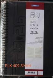 Ajanda 2026 Yılı  SPİRALLİ 17X24  Cm  Gıpta PLK-409 SİYAH
