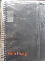Ajanda 2026 Yılı  SPİRALLİ 17X24  Cm  Gıpta  ELİTE DİARY EXK--409  SİYAH