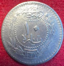 OSMANLI MEHMED REŞAD 1909-1918 ( AH 1327-1336)  10 PARA NİKEL 1327/5