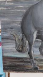 Şahlanan At – Deniz Manzaralı Dekoratif Tablo | 60x80 cm