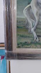 Şahlanan Beyaz At Figürlü Dekoratif Tablo