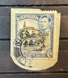 LOT.2 » İNGİLTERE KIBRIS PULU FRAGMAN OKUNUR DAMGALI M29B