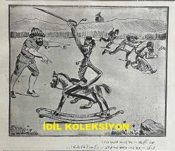 Osmanlıca Karagöz Mizah Dergisi-Gazetesi, Orijinal Dönem Basım, (Ottoman Magazine-Newspaper-Journal Illustré Cara-Gueuz) - 20 Aralık 1916 - Sayı: 922 - Hicri: 24 Safer 1335 - Rumi: 7 Kanun-i Evvel 1332 - Karikatür: 