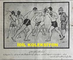 Osmanlıca Karagöz Mizah Dergisi-Gazetesi, Orijinal Dönem Basım, (Ottoman Magazine-Newspaper-Journal Illustré Cara-Gueuz) - 30 Ocak 1924 - Sayı: 1656 - Hicri: 23 Cemaziyelahir 1342 - Rumi: 30 Kanun-i Sani 1340 - Karikatürist Ratip Tahir Burak'ın Çalışması: Gazeteciliğin Tehlikelerine Karşı 