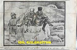Osmanlıca Karagöz Mizah Dergisi-Gazetesi, Orijinal Dönem Basım, (Ottoman Magazine-Newspaper-Journal Illustré Cara-Gueuz) - 30 Ocak 1924 - Sayı: 1656 - Hicri: 23 Cemaziyelahir 1342 - Rumi: 30 Kanun-i Sani 1340 - Karikatürist Ratip Tahir Burak'ın Çalışması: Gazeteciliğin Tehlikelerine Karşı 