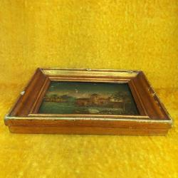 ANTİKA KÜÇÜK EBAT YAĞLIBOYA RESİM , HÂLİYLE