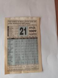 21 Eylül 2009-Orijinal Takvim Yaprağı-Doğum Günü-Söz,Nişan,Nikâh,Düğün ve Önemli Günler Hediyesi-Fazilet Takvimi-Ayet(Hadis)(Hadis-i Şerif, Sahih-i Müslim)-Ramazan Bayramı 2.Gün-Sultan Abdulhamid Han'ın Doğumu (1842)-İkramın Adabı