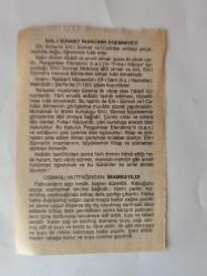 23 Eylül 2009-Orijinal Takvim Yaprağı-Doğum Günü-Söz,Nişan,Nikâh,Düğün ve Önemli Günler Hediyesi-Fazilet Takvimi-Ayet(Hadis)(Hadis-i Şerif, Sünen-i Tirmizi)-Devlet Demir Yolları'nın kuruluşu (1856)-Ehl-i Sünnet İnancının Ehemmiyeti-Osmanlı Mutfağından: İMAMBAYILDI