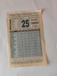25 Eylül 2009-Orijinal Takvim Yaprağı-Doğum Günü-Söz,Nişan,Nikâh,Düğün ve Önemli Günler Hediyesi-Fazilet Takvimi-Ayet(Hadis)(Nisa Suresi,Ayet 44)-Yıldırım Bayezid Han'ın Nigbolu Zaferi (1396)-Osmanlı'nın Sağlık Hizmetleri