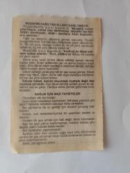 26 Eylül 2009-Orijinal Takvim Yaprağı-Doğum Günü-Söz,Nişan,Nikâh,Düğün ve Önemli Günler Hediyesi-Fazilet Takvimi-Ayet(Hadis)(Hadis-i Şerif Sahih-i Buhari)-Kanuni Sultan Süleyman Han'ın Birinci Viyana Muhasarası (1529)-Müsafiri Darıltan Allah'ı Darıltmıştır-Sağlık İçin Bazı Tavsiyeler