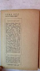 TÜRK DİLİ, AYLIK DİL VE YAZIN DERGİSİ - MAYIS 1971 SAYI: 236  AGÂH SIRRI LEVEND: TÜRKİYE TÜRKÇESİNİN TARİHSEL SÖZLÜĞÜ - ÖMER ASIM AKSOY: TÜRK ATASÖZLERİ VE DEYİMLERİ - FAZIL HÜSNÜ DAĞLARCA: MASAL - CEYHUN ATUF KANSU: KATKI - NECATİ CUMALI: HEYKEL - SALÂH BİRSEL: ROSTOKALYON - ALİ PÜSKÜLLÜOĞLU: ÖLÜ, ORMANDA - CENGİZ BEKTAŞ: MOR - ZEYYAT TEKİN SÖNMEZ: SARIKAMIŞ - TAHSİN SARAÇ: ASENA’NIN OYUNLARINDAKİ EZİLMİŞ İNSANCIKLAR - SELİMOĞLU: YAĞMURDA SAÇAKLAR - FRANK ELGAR: TÜRK RESMİ - MUZAFFER UYGUNER: ÂŞIK VEYSEL’İN TASAVVUFA DÖNÜK ŞİİRLERİ - ENVER NACİ GÖKŞEN: KORKULUK - BATI KAYNAKLI SÖZCÜKLERE KARŞILIKLAR XII - ÜÇ YAZARIMIZ: (ESER BAŞLIĞI BELİRTİLMEMİŞ) - EMİN ÖZDEMİR: DİL VE SÖZ (ÖZ TÜRKÇE) - ÖZDEMİR NUTKU: MUSAHİPZÂDE VE “KAŞIKÇILAR”I - GÜNEY ÇETİN: YENİ YAYINLAR - S. S.: EDEBİYAT VE İDEOLOJİ -  72 SAYFA