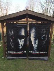 Bez Film Afişi Terminatör 3 Makinelerin Yükselişi  Arnold Schwarzenegger Orijinal Colombia Pictures 2,35 X 1,22 DEV BOY Nadir