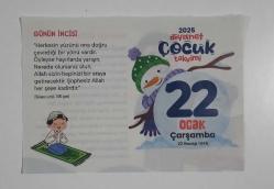 2025 Diyanet Çocuk Takvimi - 22 Ocak 2025