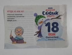 2025 Diyanet Çocuk Takvimi - 18 Ocak 2025
