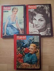 HAYAT MECMUASI 1959, Sayı:1-17 ( 17 Sayı )  / Sayı:18-35 (18 Sayı) / 36-52 ( 16 Sayı )  - (Orta Sayfa  Posterleri:  İSTANBUL'A GİRİŞ, MONA LİSA, HAYDARPAŞA GARI, ATATÜRK, FENERBAHÇE,  GALATASARAY, BAŞVEKİL ADNAN MENDERES,  FİGEN ÖZGÜR, HALİL ADALI, ESKİ KAĞITHANE, MODA KOYU ....)