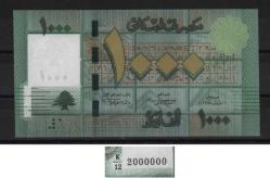 Lübnan 1000 Livre Radar 2000000 2012