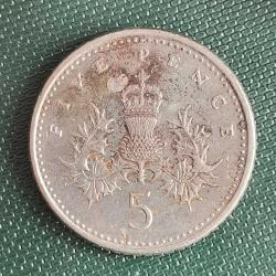 İNGİLTERE  1990   5  PENCE