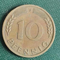 ALMANYA  1950 J    10   PFENNIG