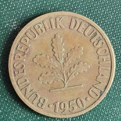ALMANYA  1950 J    10   PFENNIG