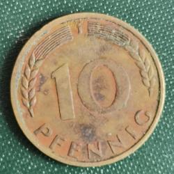 ALMANYA  1950 J    10   PFENNIG