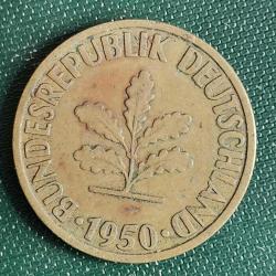 ALMANYA  1950 J    10   PFENNIG