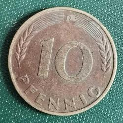 ALMANYA  1950 D    10   PFENNIG
