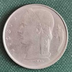 BELÇİKA  1981   1  FRANK   Fransızca Yazıt - 'BELGIQUE'