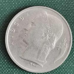 BELÇİKA  1969   1  FRANK    Fransızca Yazıt - 'BELGIQUE'