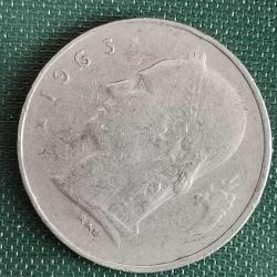 BELÇİKA  1963    1  FRANK    Fransızca Yazıt - 'BELGIQUE'