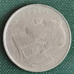 BELÇİKA  1951    1  FRANK     Fransızca Yazıt - 'BELGIQUE'