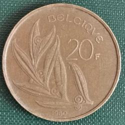 BELÇİKA  1980     20   FRANK    Fransızca Yazıt - 'BELGIQUE'
