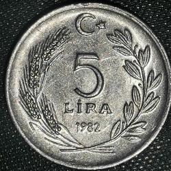 TÜRKİYE  1982    5  LİRA