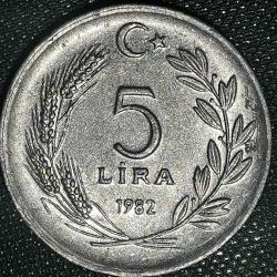 TÜRKİYE  1982    5  LİRA