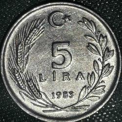 TÜRKİYE  1983    5  LİRA