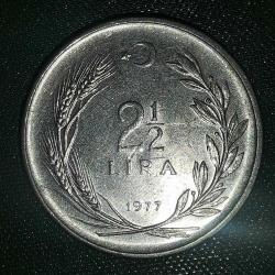 TÜRKİYE  1977     2,5  LİRA