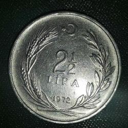 TÜRKİYE  1972     2,5  LİRA